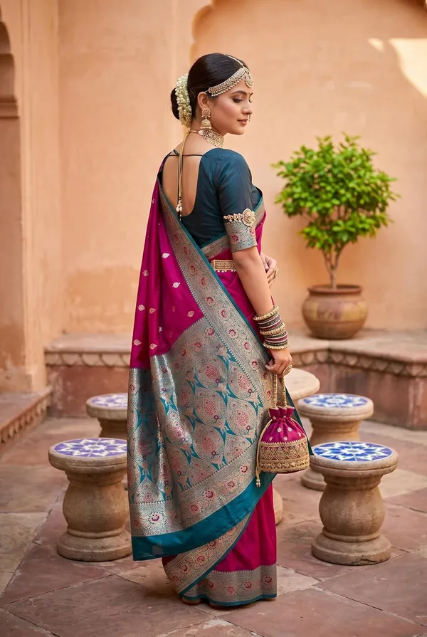 Silk_Saree_With_Zari_Weaving_And_Unstitched_Blouse_Piece