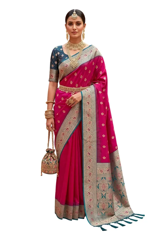 Silk_Saree_With_Zari_Weaving_And_Unstitched_Blouse_Piece