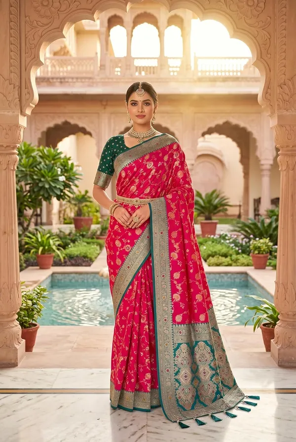 Banarasi_Silk_Saree_With_Unstitched_Blouse_Piece