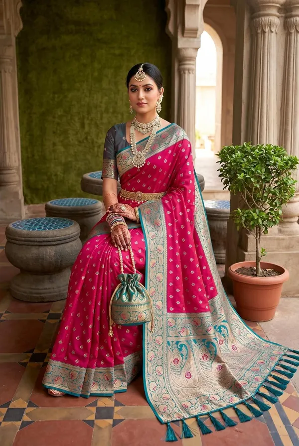 Silk_Saree_With_Zari_Weaving_And_Blouse_Piece