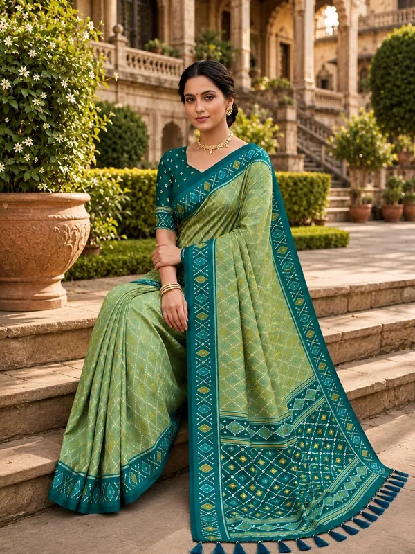 Patola_Silk_Saree_With_Blouse_Piece