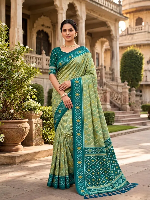 Patola_Silk_Saree_With_Blouse_Piece