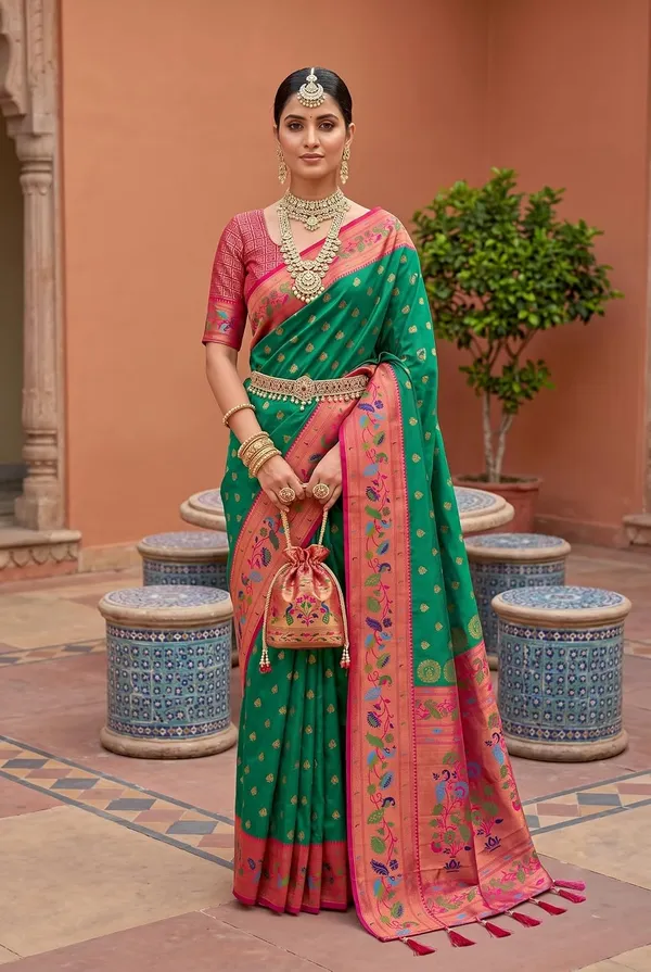 Paithani_Silk_Saree_With_Blouse_Piece