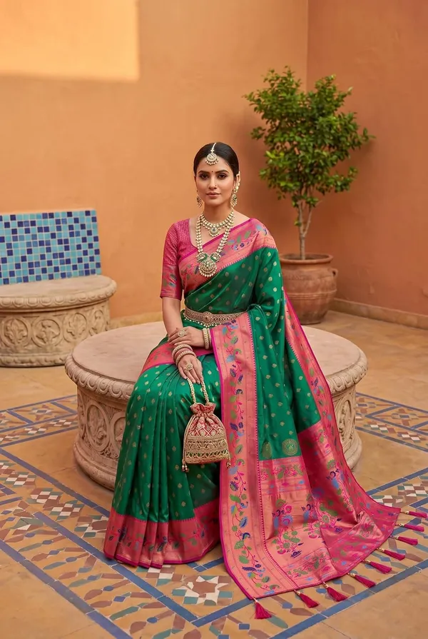 Paithani_Silk_Saree_With_Blouse_Piece