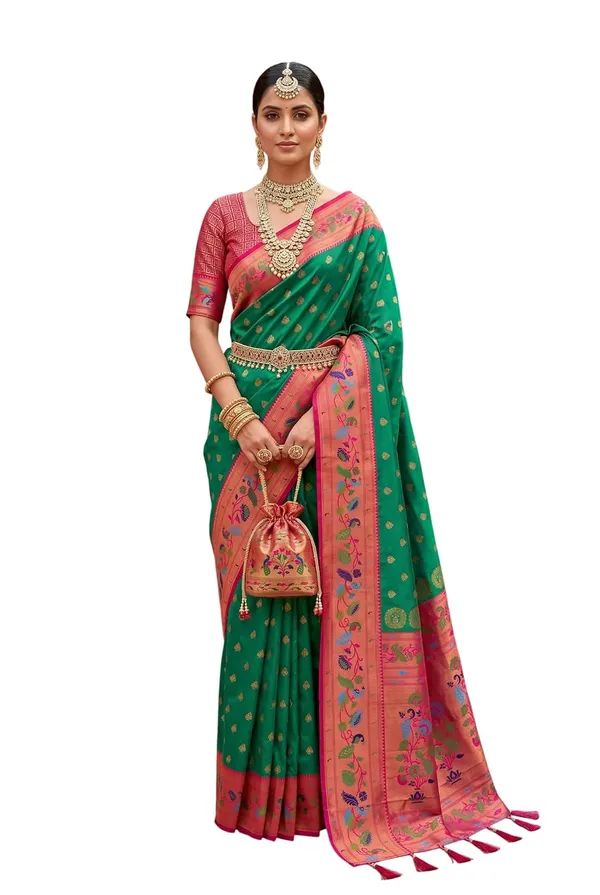 Paithani_Silk_Saree_With_Blouse_Piece