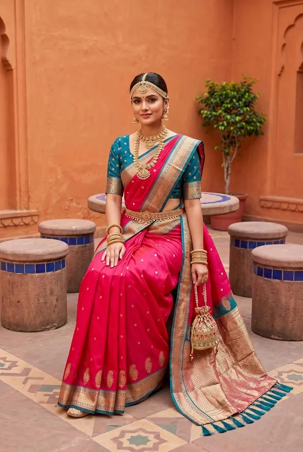 Silk_Saree_With_Blouse_Piece