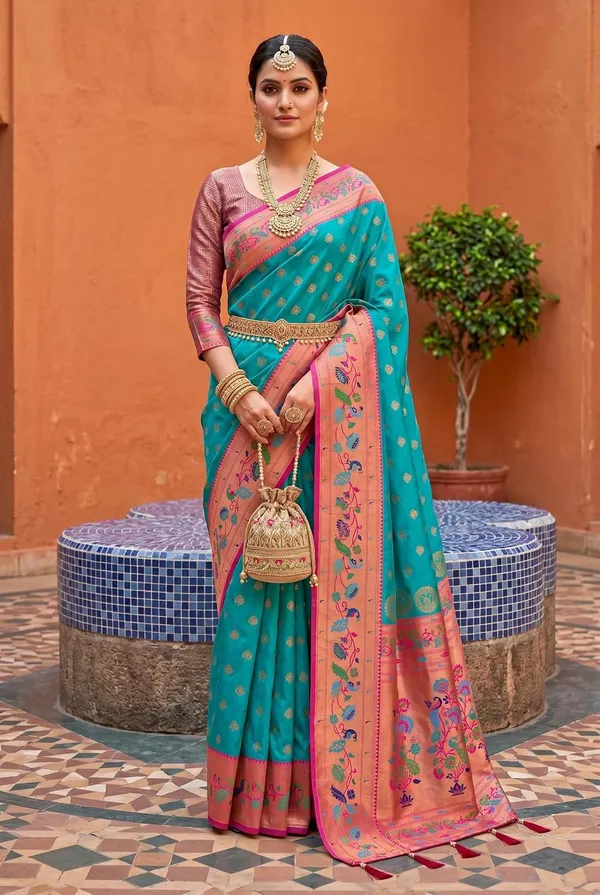 Paithani_Silk_Saree_With_Blouse_Piece