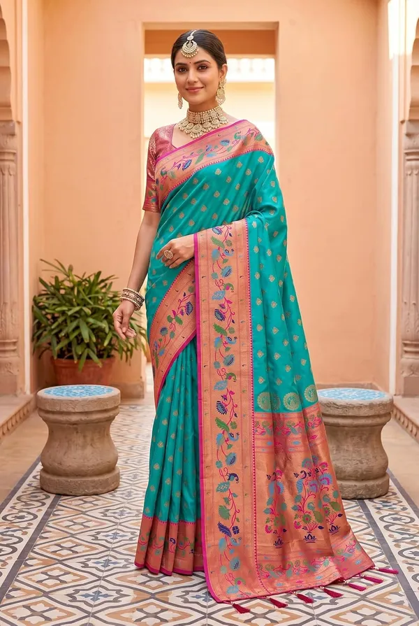 Paithani_Silk_Saree_With_Blouse_Piece