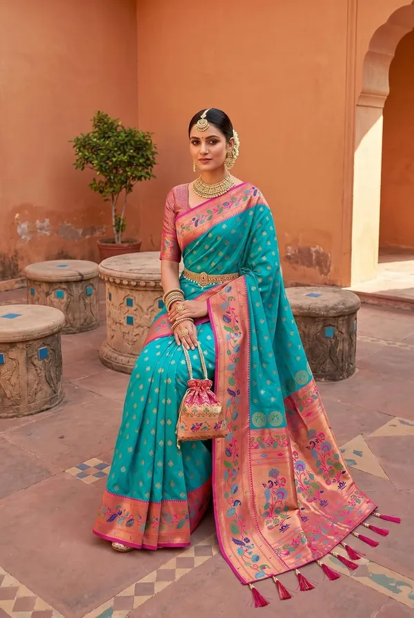 Paithani_Silk_Saree_With_Blouse_Piece