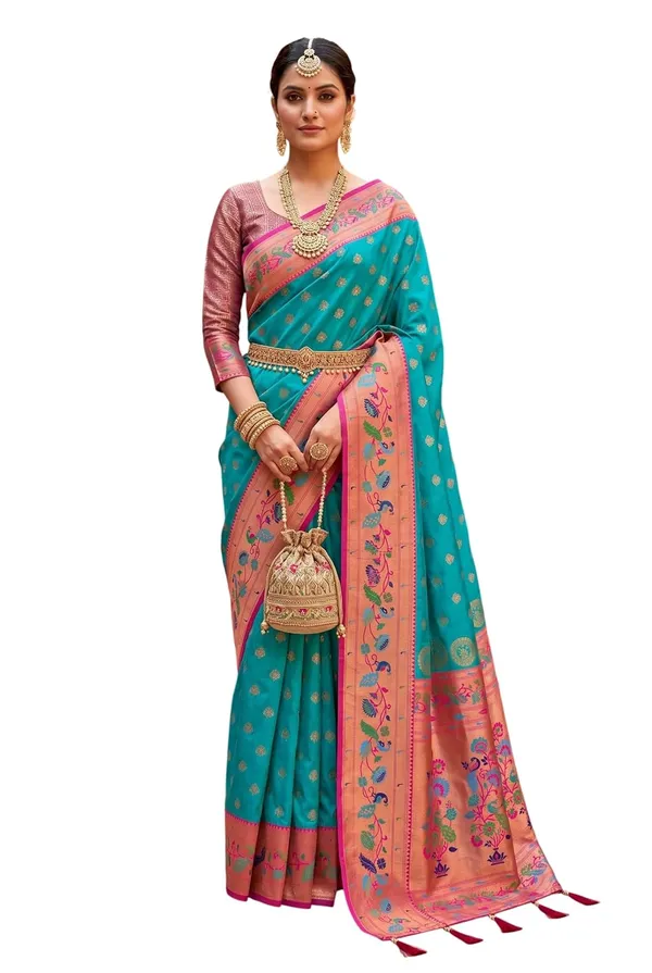 Paithani_Silk_Saree_With_Blouse_Piece