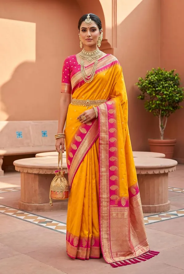 Silk_Saree_With_Zari_Weaving_And_Blouse_Piece