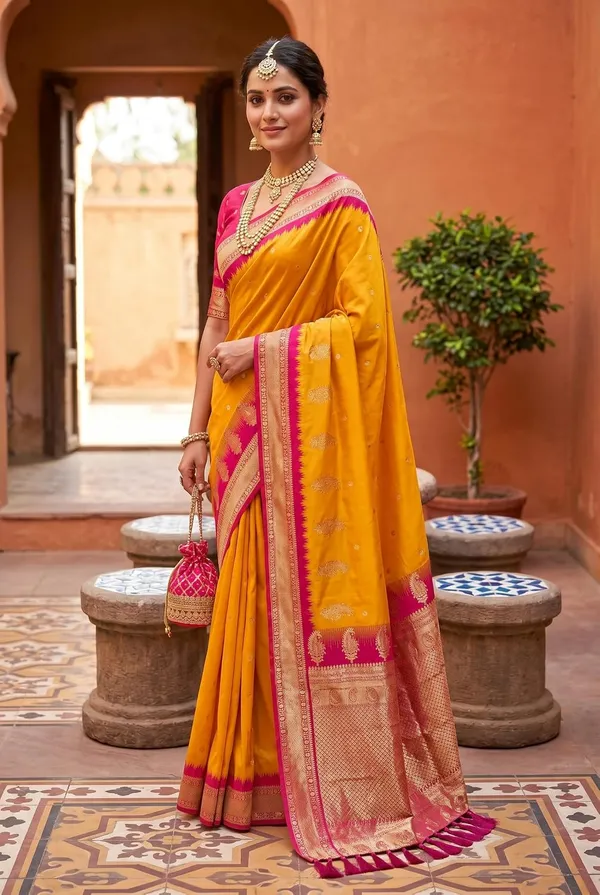 Silk_Saree_With_Zari_Weaving_And_Blouse_Piece