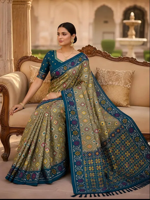 Patola_Silk_Saree_With_Blouse_Piece