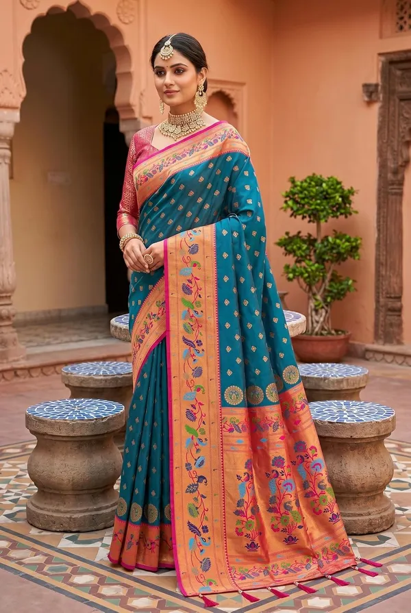 Paithani_Silk_Saree_With_Blouse_Piece