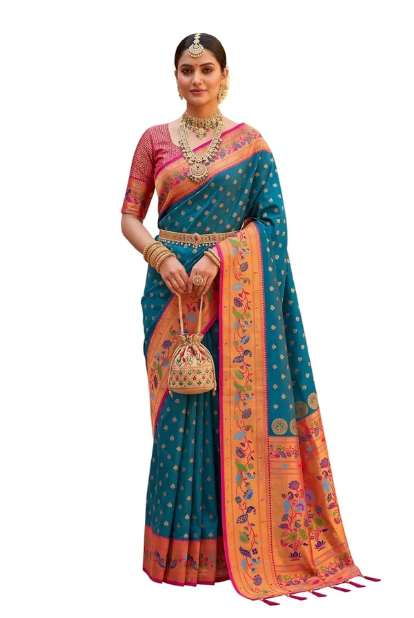 Paithani_Silk_Saree_With_Blouse_Piece