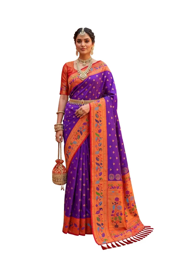 Paithani_Silk_Saree_With_Blouse_Piece