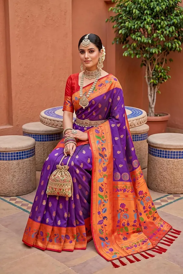 Paithani_Silk_Saree_With_Blouse_Piece