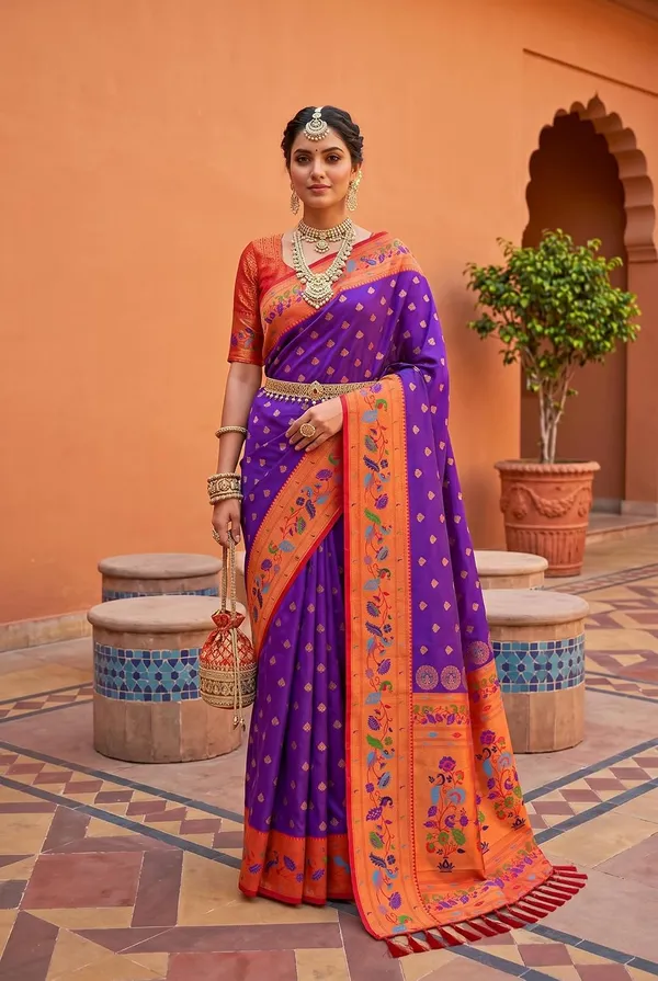 Paithani_Silk_Saree_With_Blouse_Piece