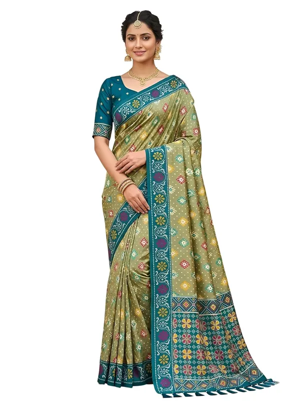 Patola_Silk_Saree_With_Blouse_Piece
