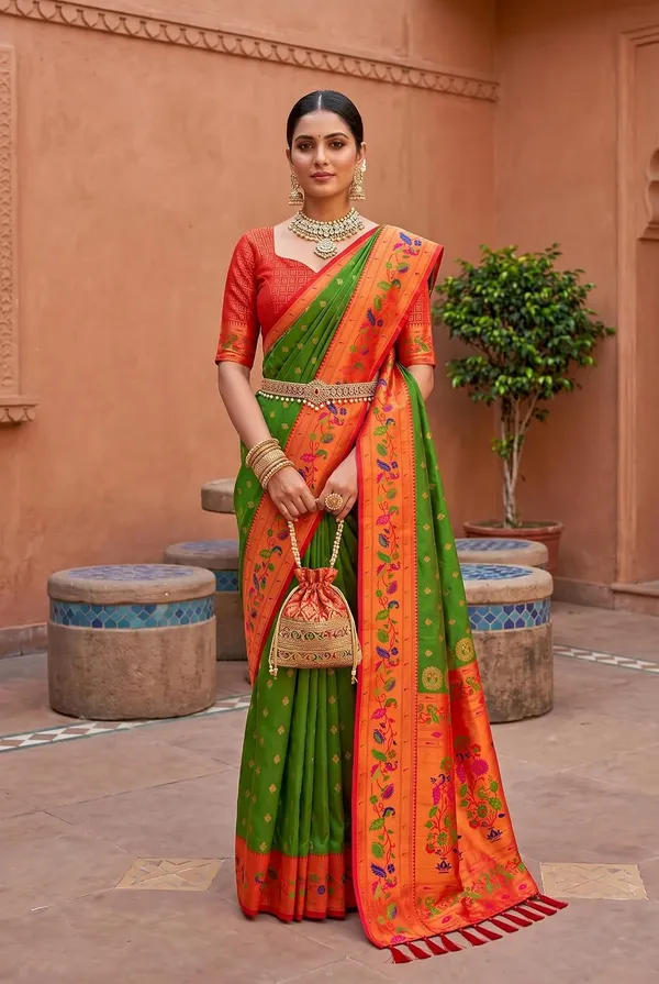 Paithani_Silk_Saree_With_Blouse_Piece