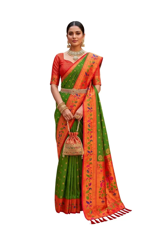 Paithani_Silk_Saree_With_Blouse_Piece