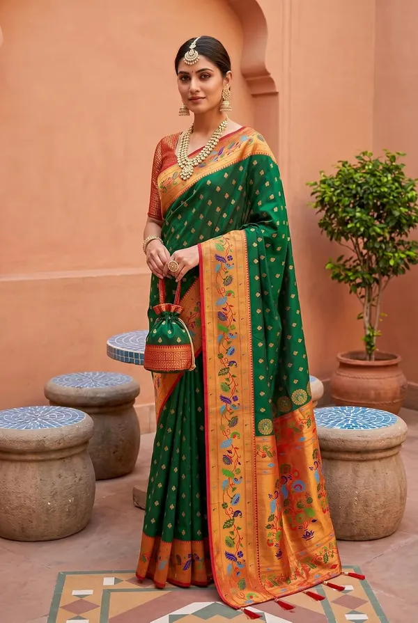 Paithani_Silk_Saree_With_Blouse_Piece