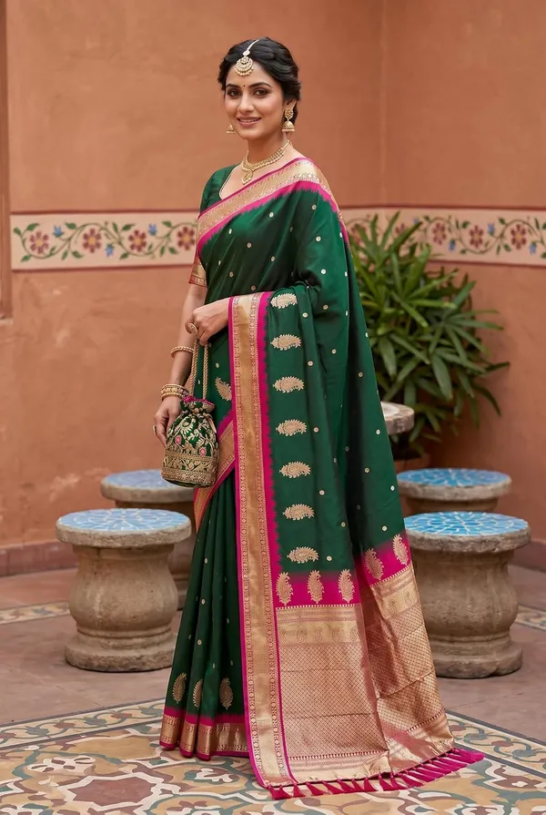 Silk_Saree_With_Zari_Weaving_And_Blouse_Piece