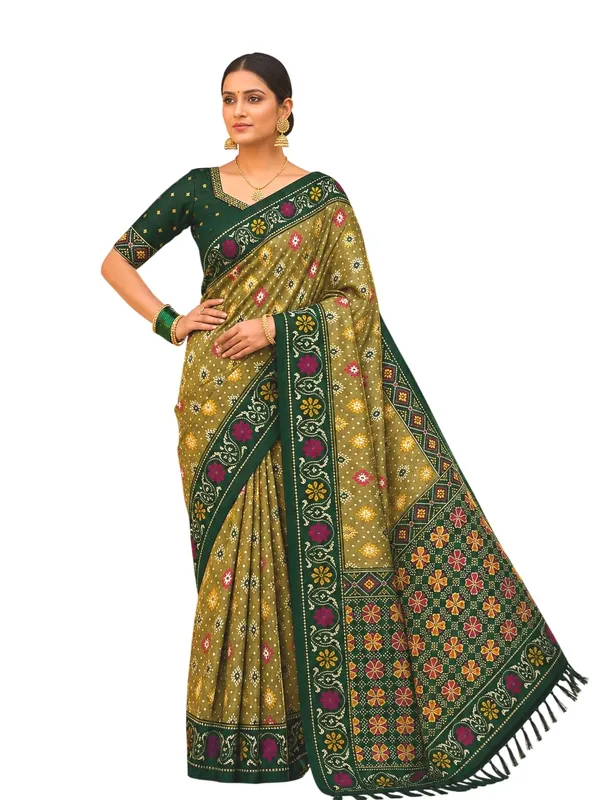 Patola_Silk_Saree_With_Blouse_Piece