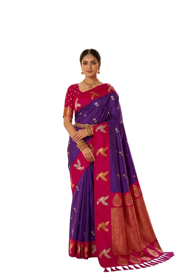 Silk_Saree_With_Zari_Weaving_And_Blouse_Piece