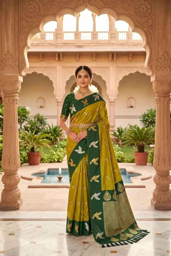 Silk_Saree_With_Zari_Weaving_And_Blouse_Piece