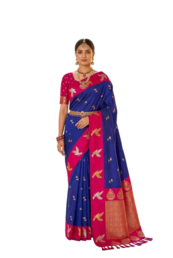 Silk_Saree_With_Zari_Weaving_And_Blouse_Piece