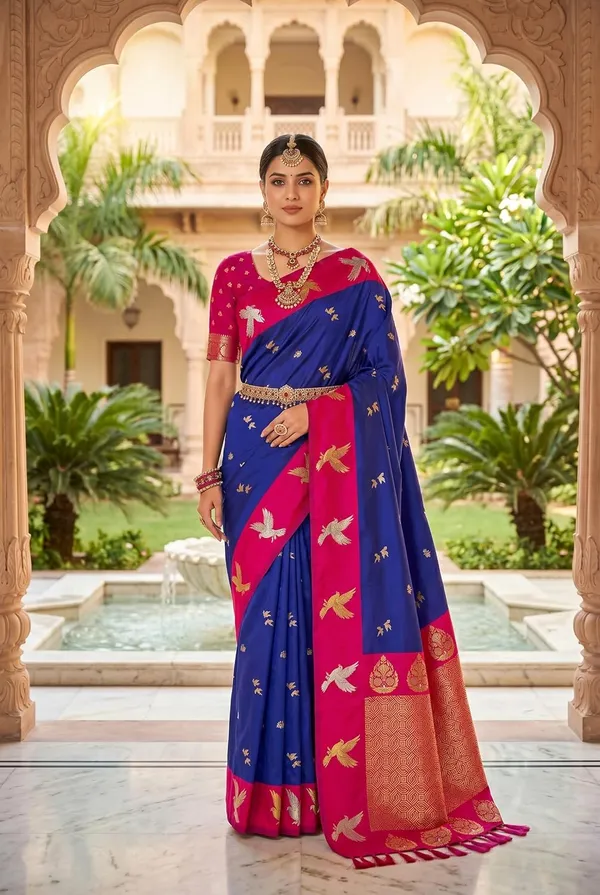 Silk_Saree_With_Zari_Weaving_And_Blouse_Piece
