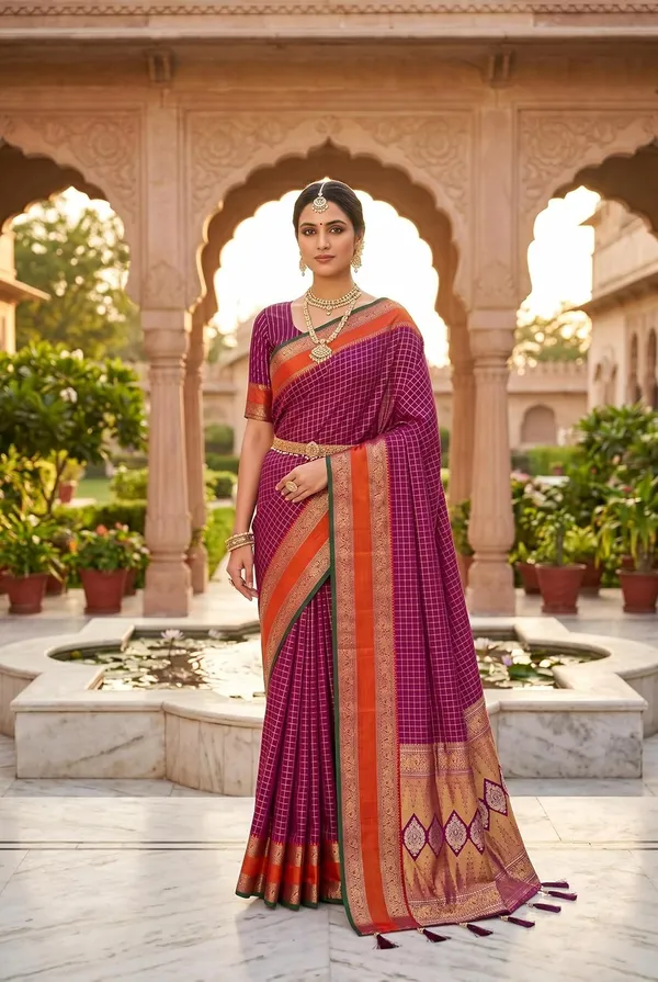 Silk_Saree_With_Blouse_Piece
