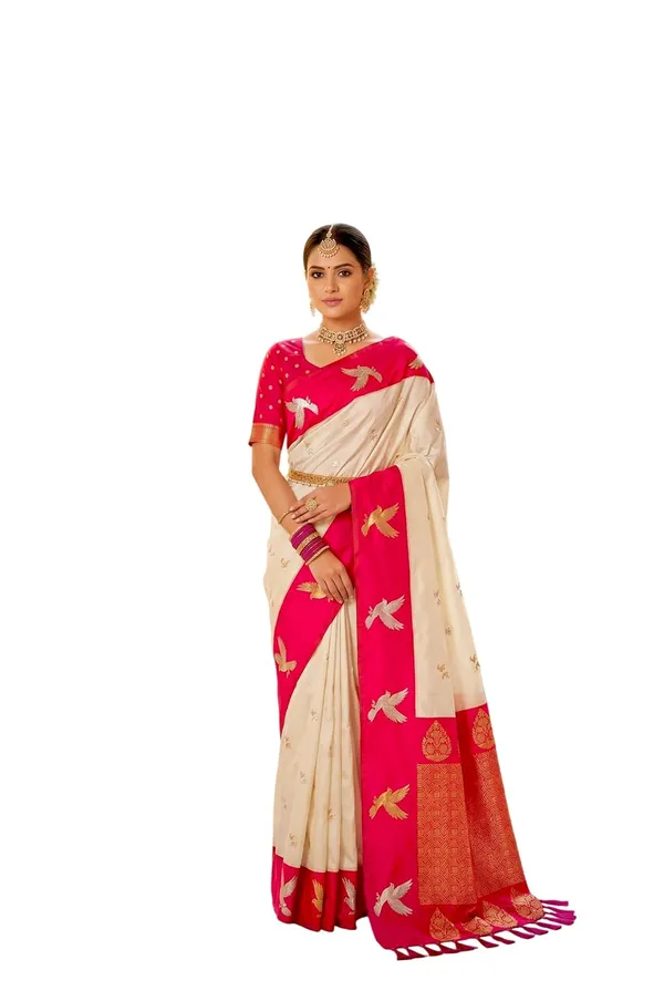 Silk_Saree_With_Zari_Weaving_And_Blouse_Piece