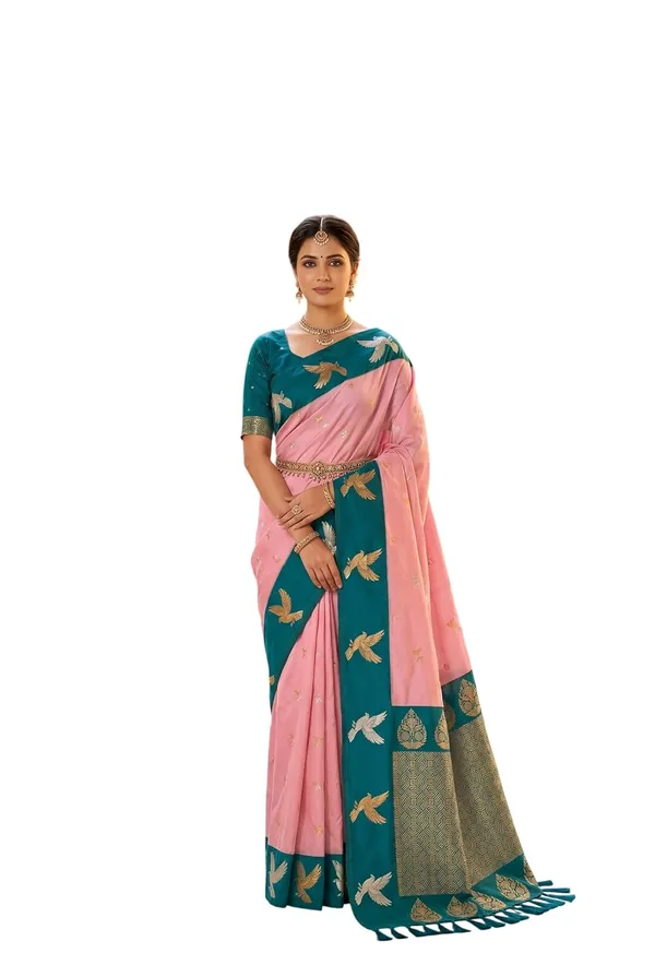 Silk_Saree_With_Zari_Weaving_And_Brocade_Blouse_Piece