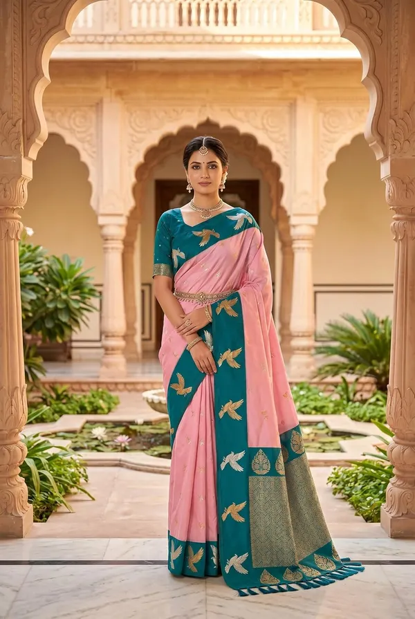 Silk_Saree_With_Zari_Weaving_And_Brocade_Blouse_Piece