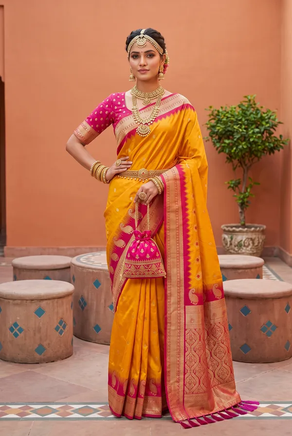 Banarasi_Silk_Saree_with_Silver_Zari_Paisley_Weaving