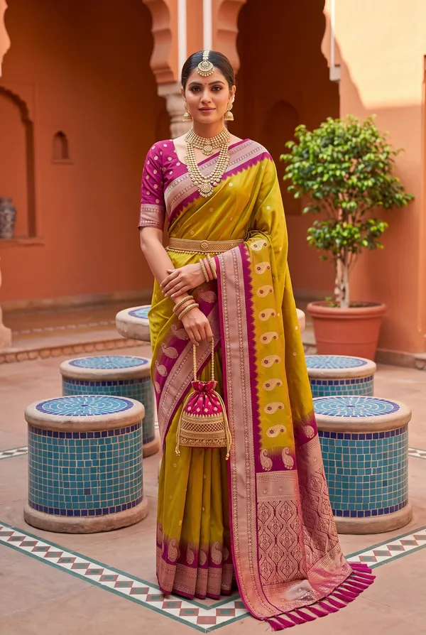 Banarasi_Silk_Saree_with_Silver_Zari_Paisley_Weaving