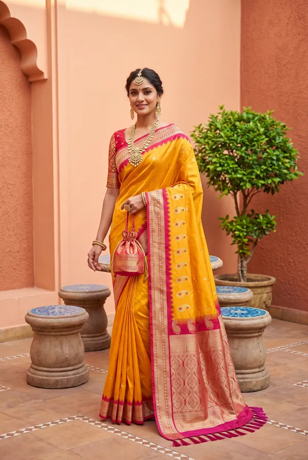 Banarasi_Silk_Saree_with_Silver_Zari_Paisley_Weaving