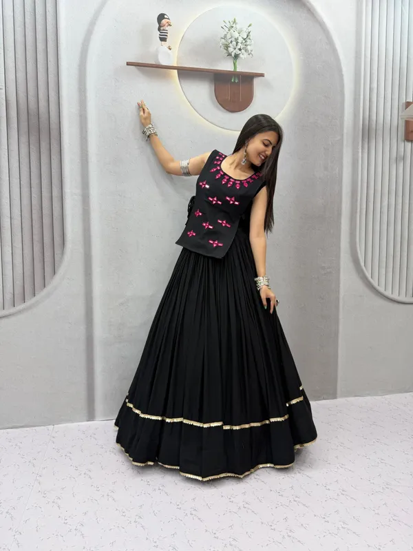 Black_Handcrafted_Lehenga_Choli_with_Mirror_work_Shrug