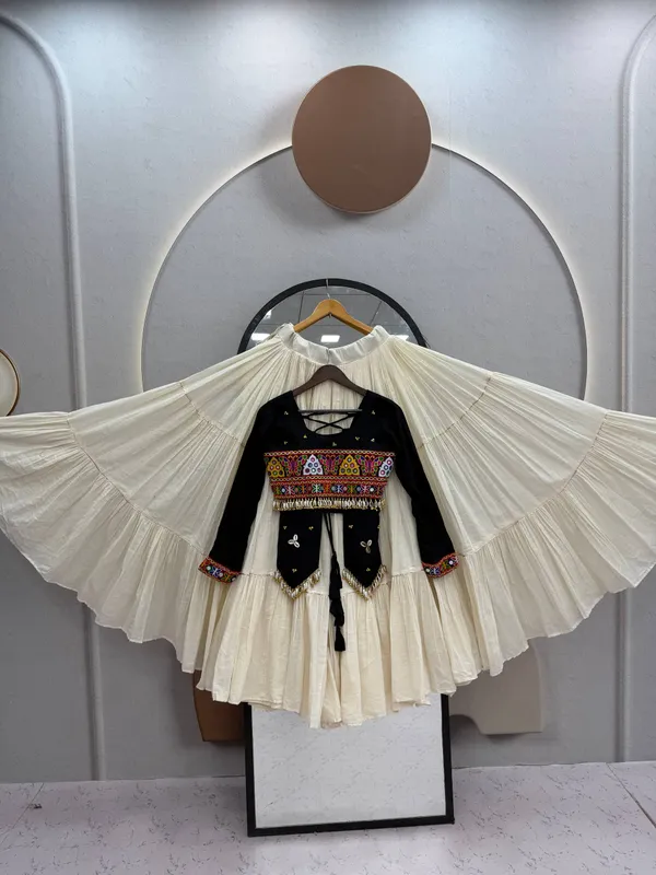 Black_&_Ivory_Kutch_Embroidered_Traditional_Lehenga_Choli_Set_with_Mirror_&_Shell_Detailing