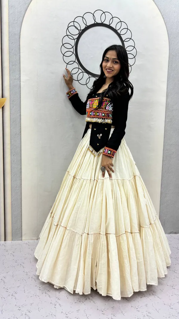 Black_&_Ivory_Kutch_Embroidered_Traditional_Lehenga_Choli_Set_with_Mirror_&_Shell_Detailing