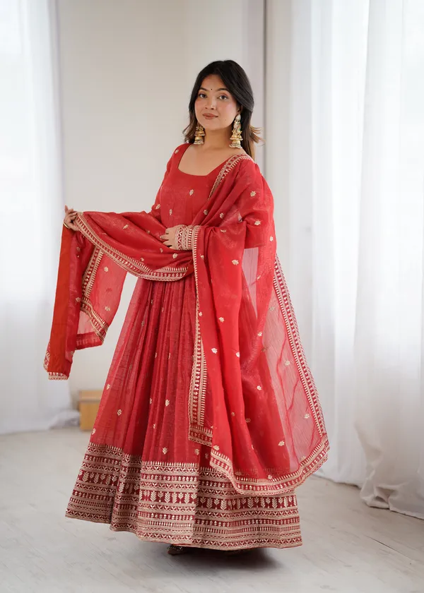 Crimson_Red_Embroidered_Anarkali_Suit_Set_with_Organza_Dupatta
