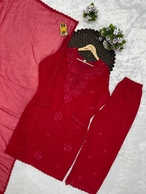 Crimson_Red_Embroidered_Georgette_Straight_Kurta_Set_with_Sharara_&_Matching_Dupatta
