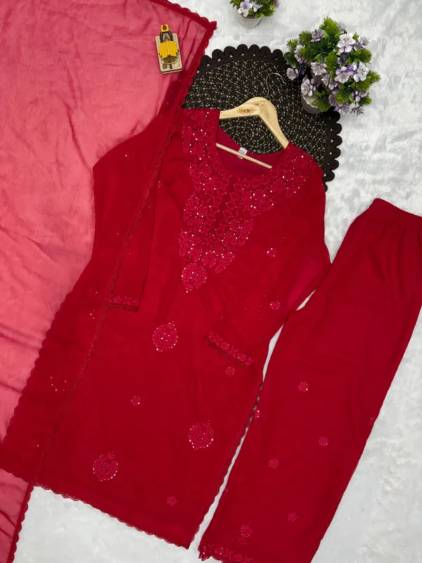 Crimson_Red_Embroidered_Georgette_Straight_Kurta_Set_with_Sharara_&_Matching_Dupatta