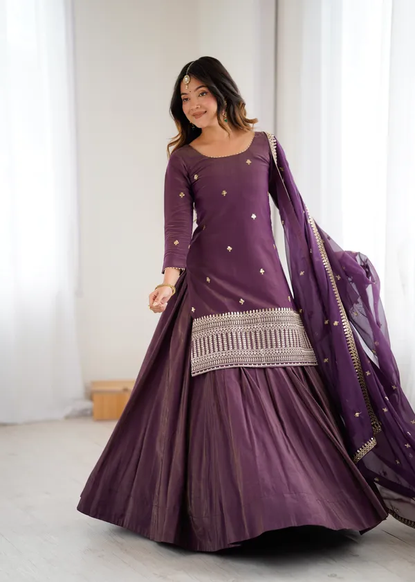 Deep_Plum_Embroidered_Silk_Sharara_Set_with_Sheer_Dupatta