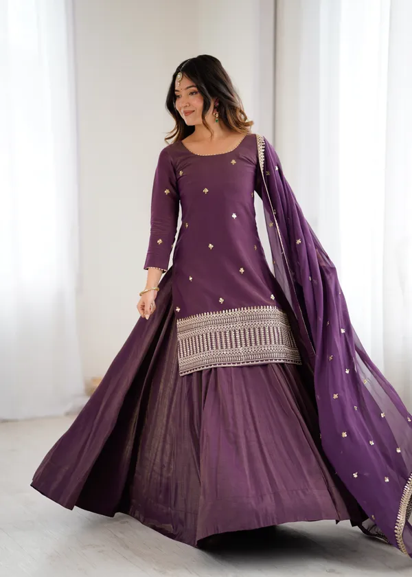 Deep_Plum_Embroidered_Silk_Sharara_Set_with_Sheer_Dupatta