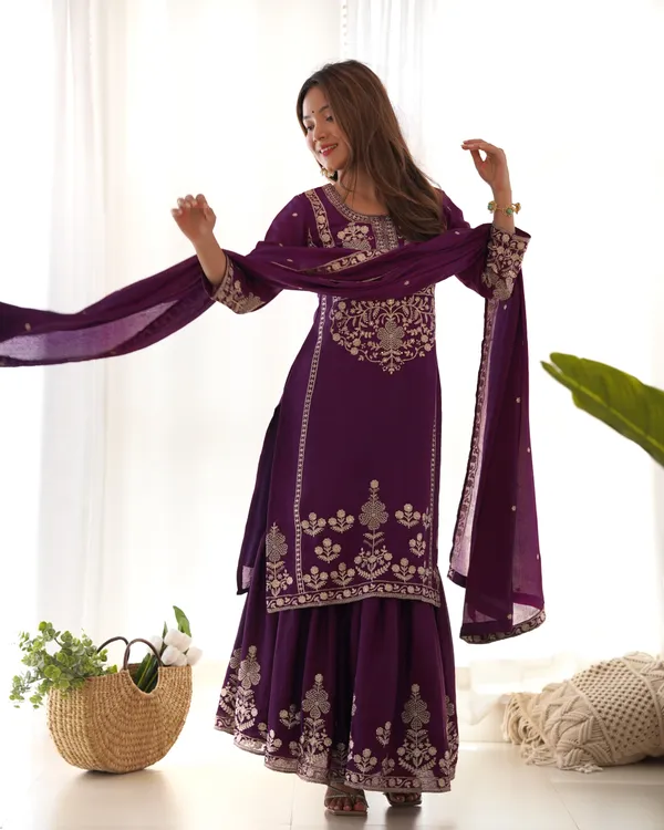 Deep_Purple_Embroidered_Georgette_Sharara_Suit_Set_with_Matching_Dupatta
