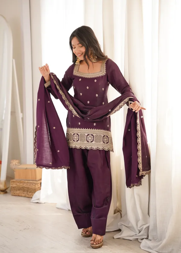 Deep_Purple_Embroidered_Kurta,_Salwar_&_Dupatta_Set