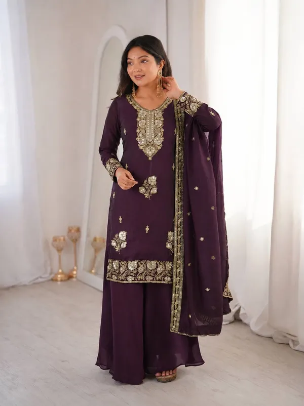 Deep_Purple_Embroidered_Straight_Kurta_with_Sharara_&_Dupatta_Set